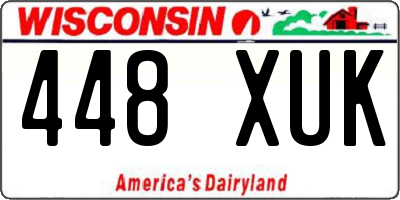 WI license plate 448XUK