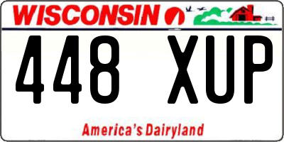 WI license plate 448XUP