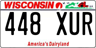 WI license plate 448XUR