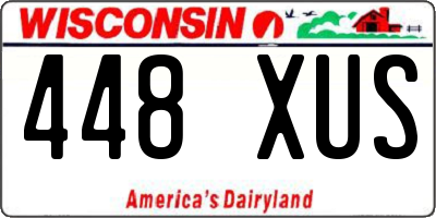 WI license plate 448XUS