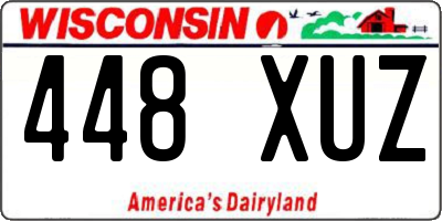 WI license plate 448XUZ