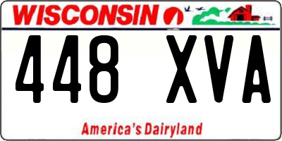WI license plate 448XVA