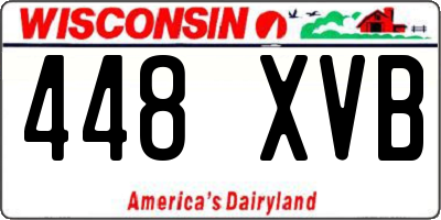 WI license plate 448XVB