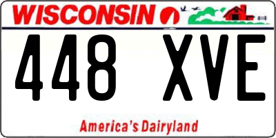 WI license plate 448XVE