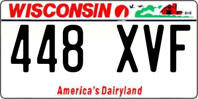 WI license plate 448XVF