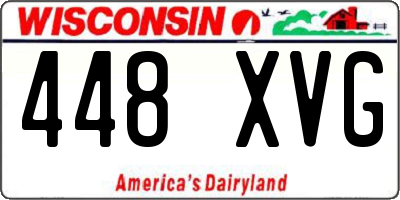 WI license plate 448XVG