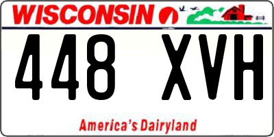 WI license plate 448XVH