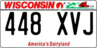WI license plate 448XVJ
