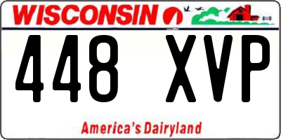 WI license plate 448XVP