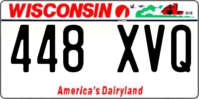 WI license plate 448XVQ