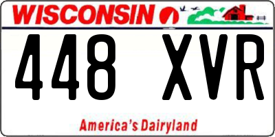 WI license plate 448XVR