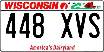 WI license plate 448XVS