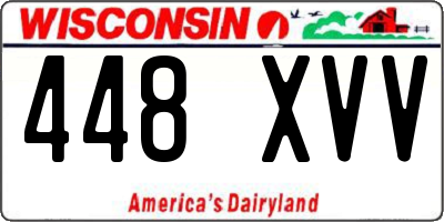WI license plate 448XVV