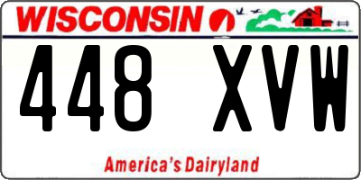 WI license plate 448XVW