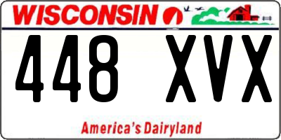 WI license plate 448XVX