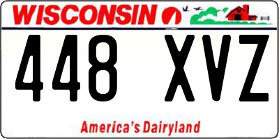 WI license plate 448XVZ