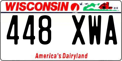 WI license plate 448XWA