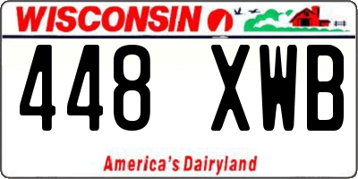WI license plate 448XWB