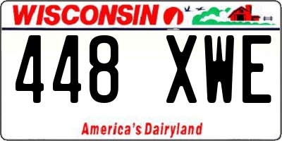 WI license plate 448XWE