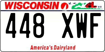WI license plate 448XWF