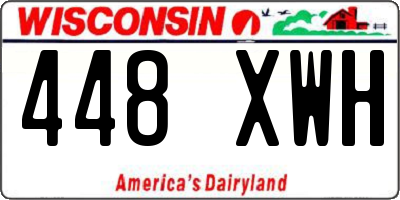 WI license plate 448XWH