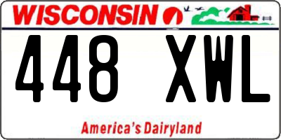 WI license plate 448XWL