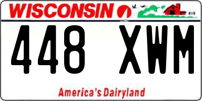 WI license plate 448XWM
