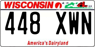 WI license plate 448XWN