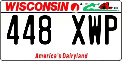 WI license plate 448XWP
