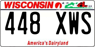 WI license plate 448XWS