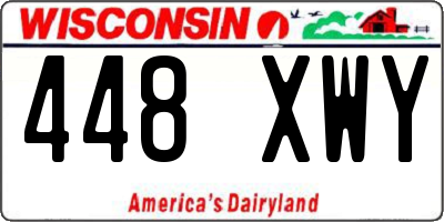 WI license plate 448XWY
