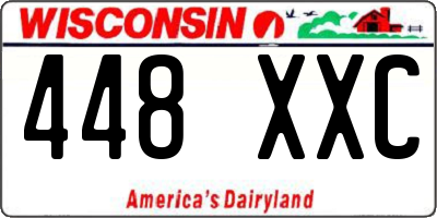 WI license plate 448XXC