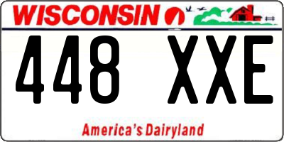WI license plate 448XXE