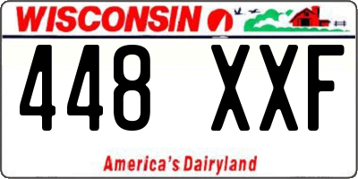 WI license plate 448XXF