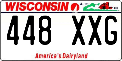WI license plate 448XXG