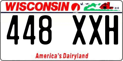 WI license plate 448XXH