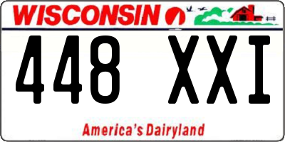 WI license plate 448XXI