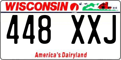 WI license plate 448XXJ
