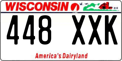 WI license plate 448XXK