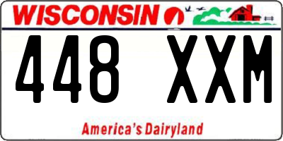 WI license plate 448XXM