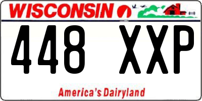 WI license plate 448XXP