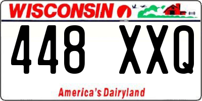 WI license plate 448XXQ