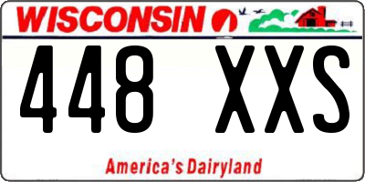 WI license plate 448XXS