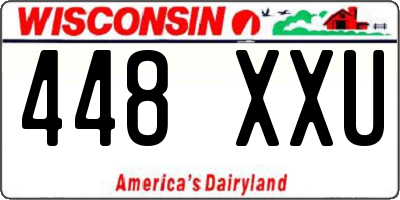 WI license plate 448XXU