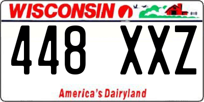 WI license plate 448XXZ
