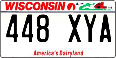 WI license plate 448XYA