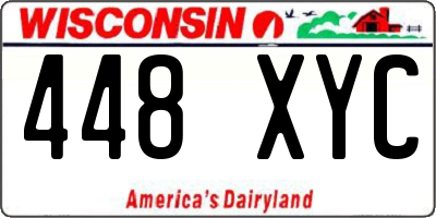 WI license plate 448XYC