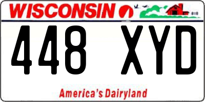 WI license plate 448XYD