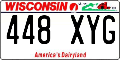 WI license plate 448XYG