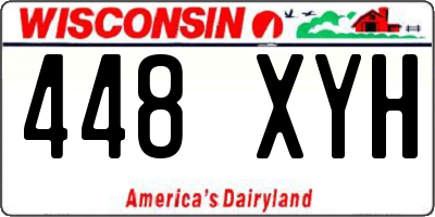 WI license plate 448XYH